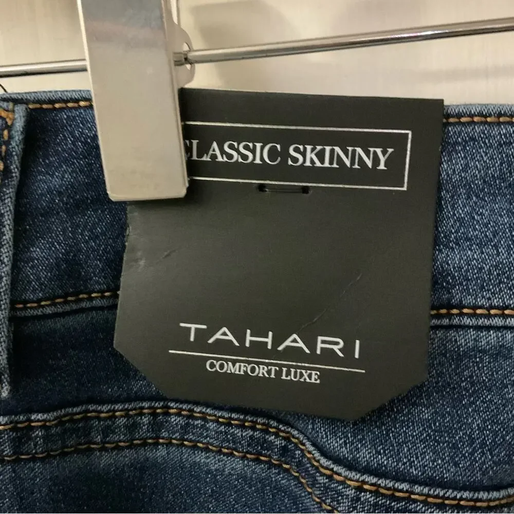 Tahari Comfort Luxe Denim Skinny Jeans 2/26 NEW Casual Preppy Classic Winter